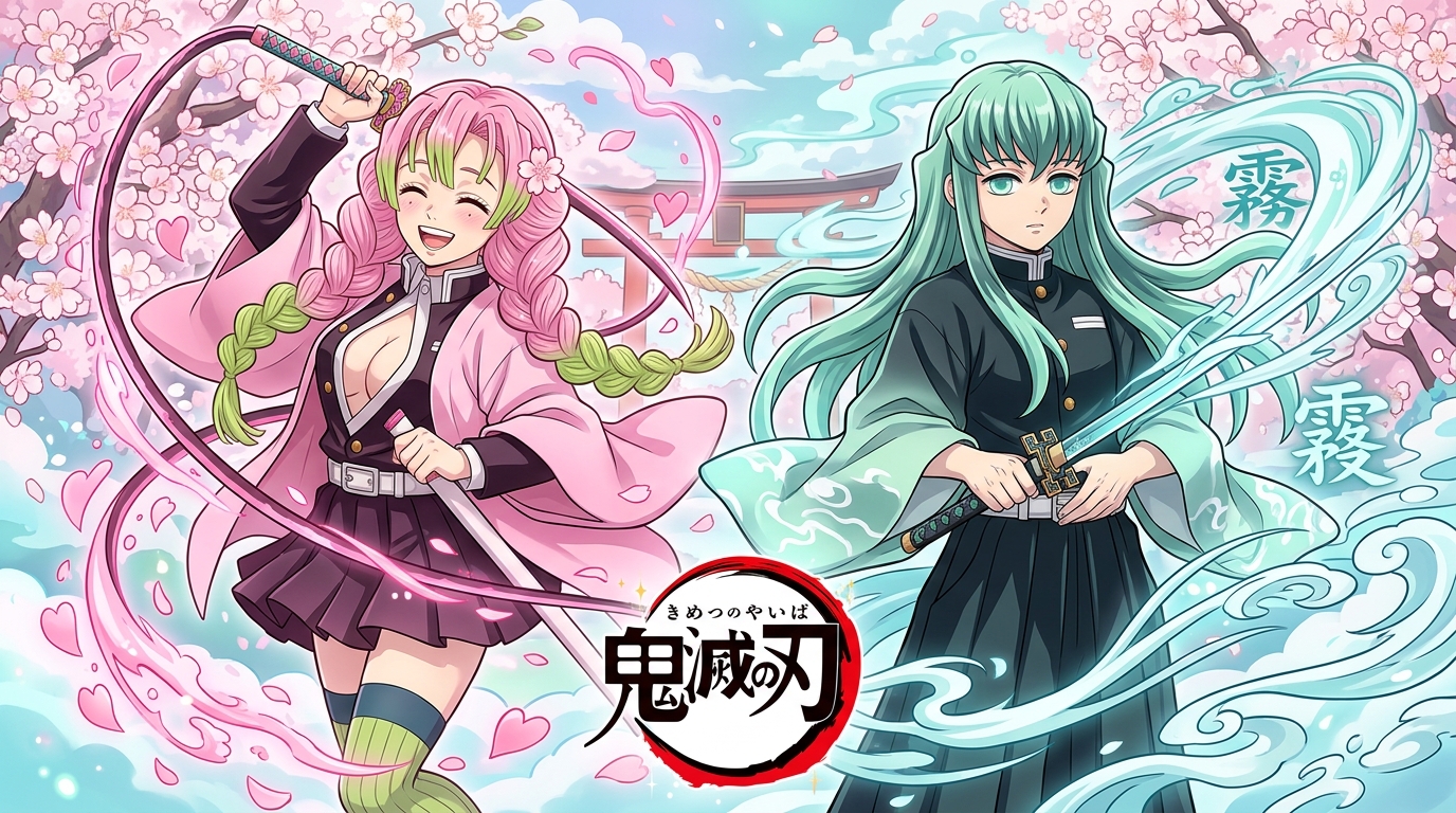 Mitsuri Kanroji y Muichiro Tokito